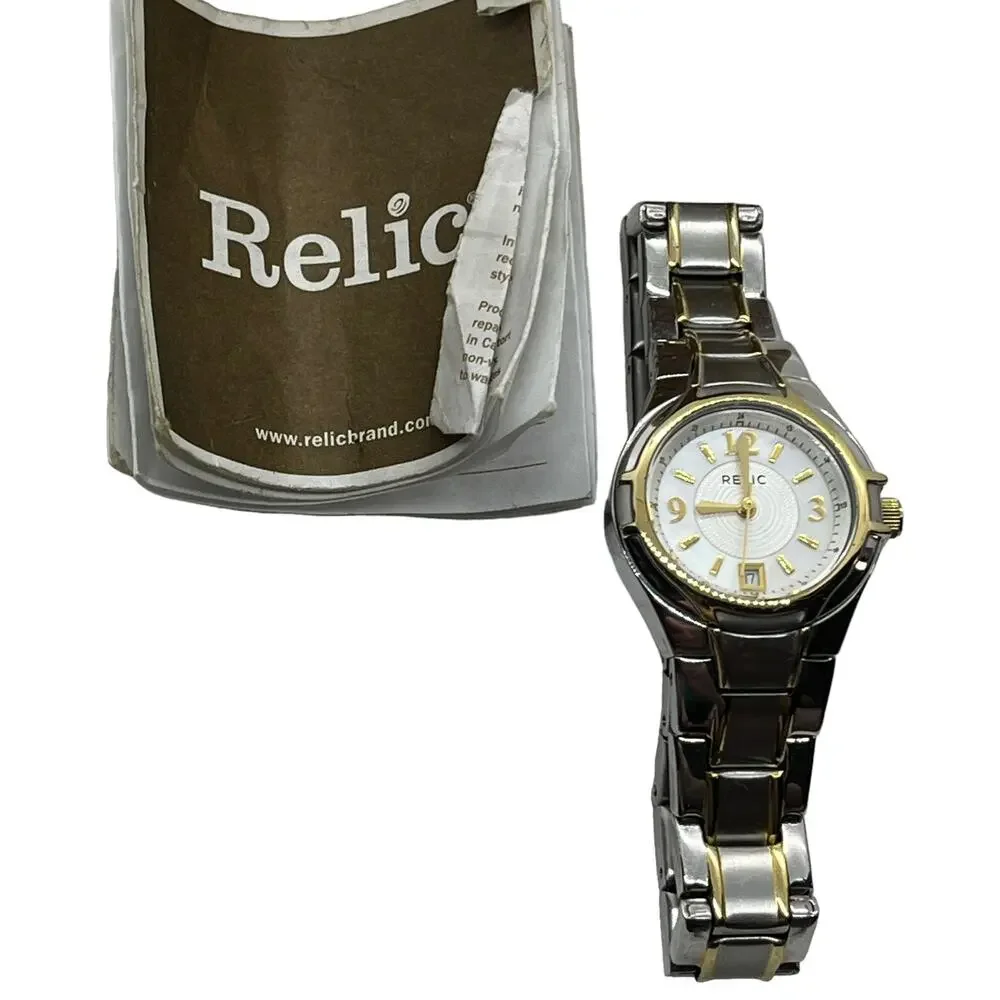Relic Watch in Tin Stainless Steel With Papers Minor Wear Needs Battery